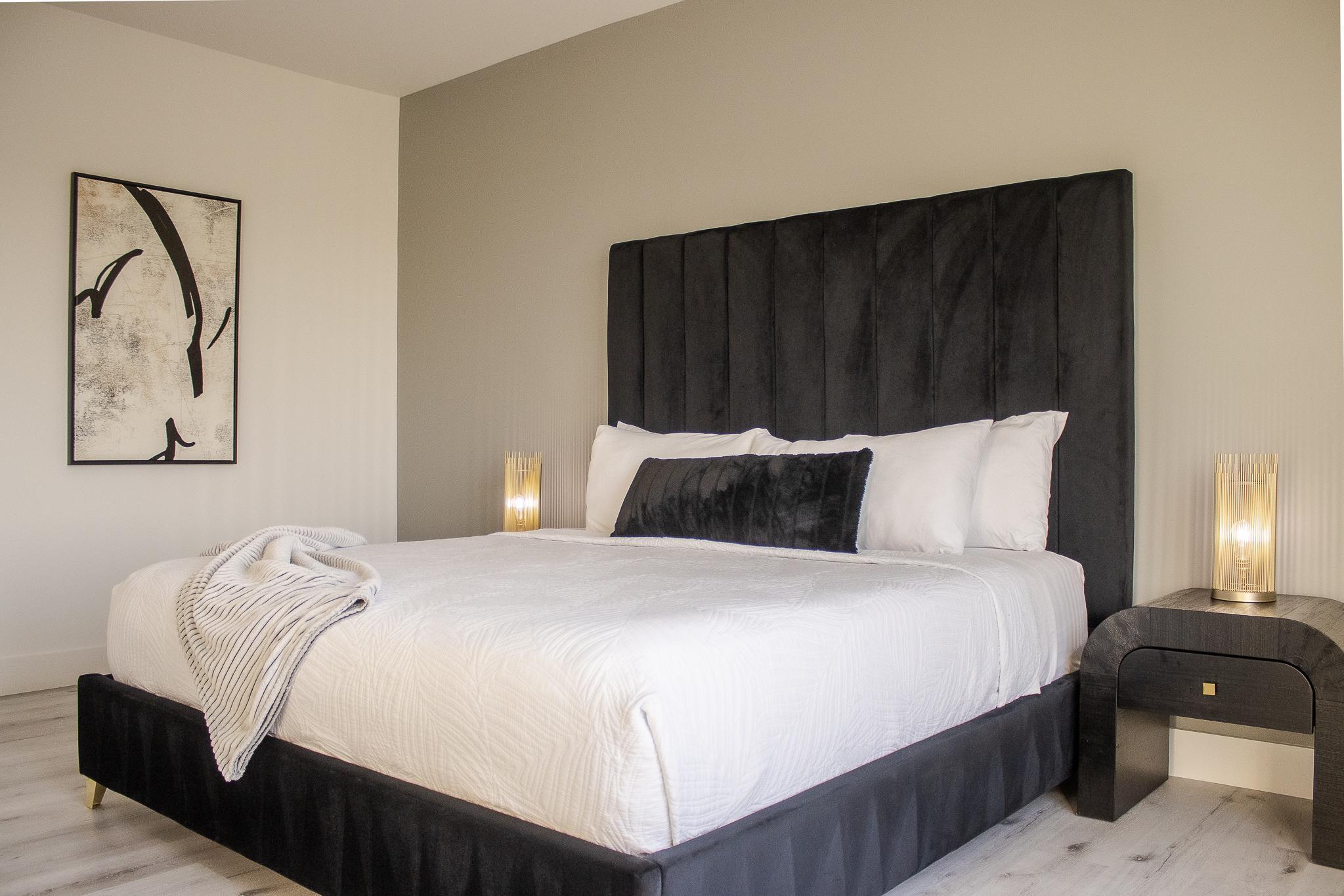 Modern bedroom at The Pad